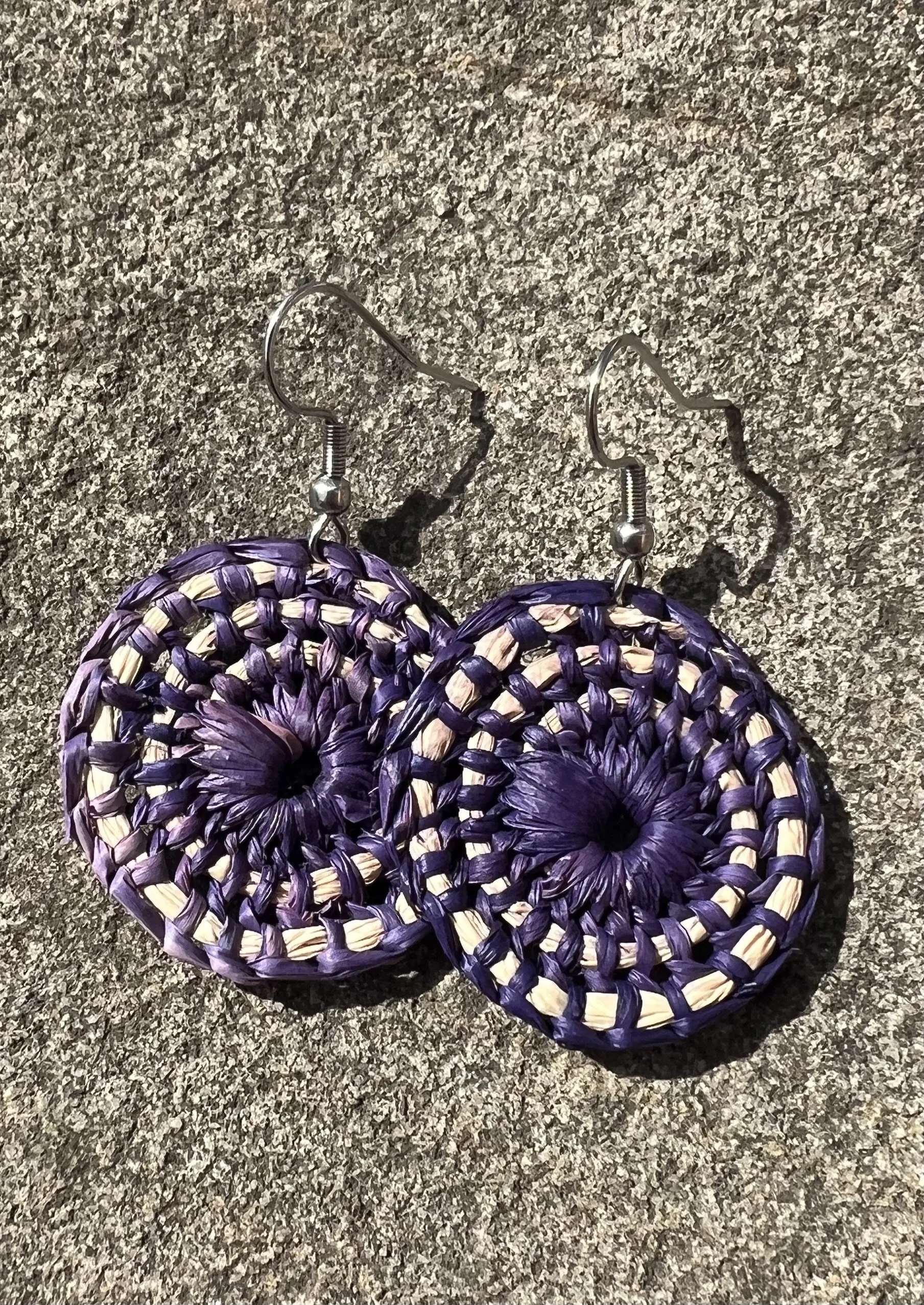 Purple Passion Woven Earrings