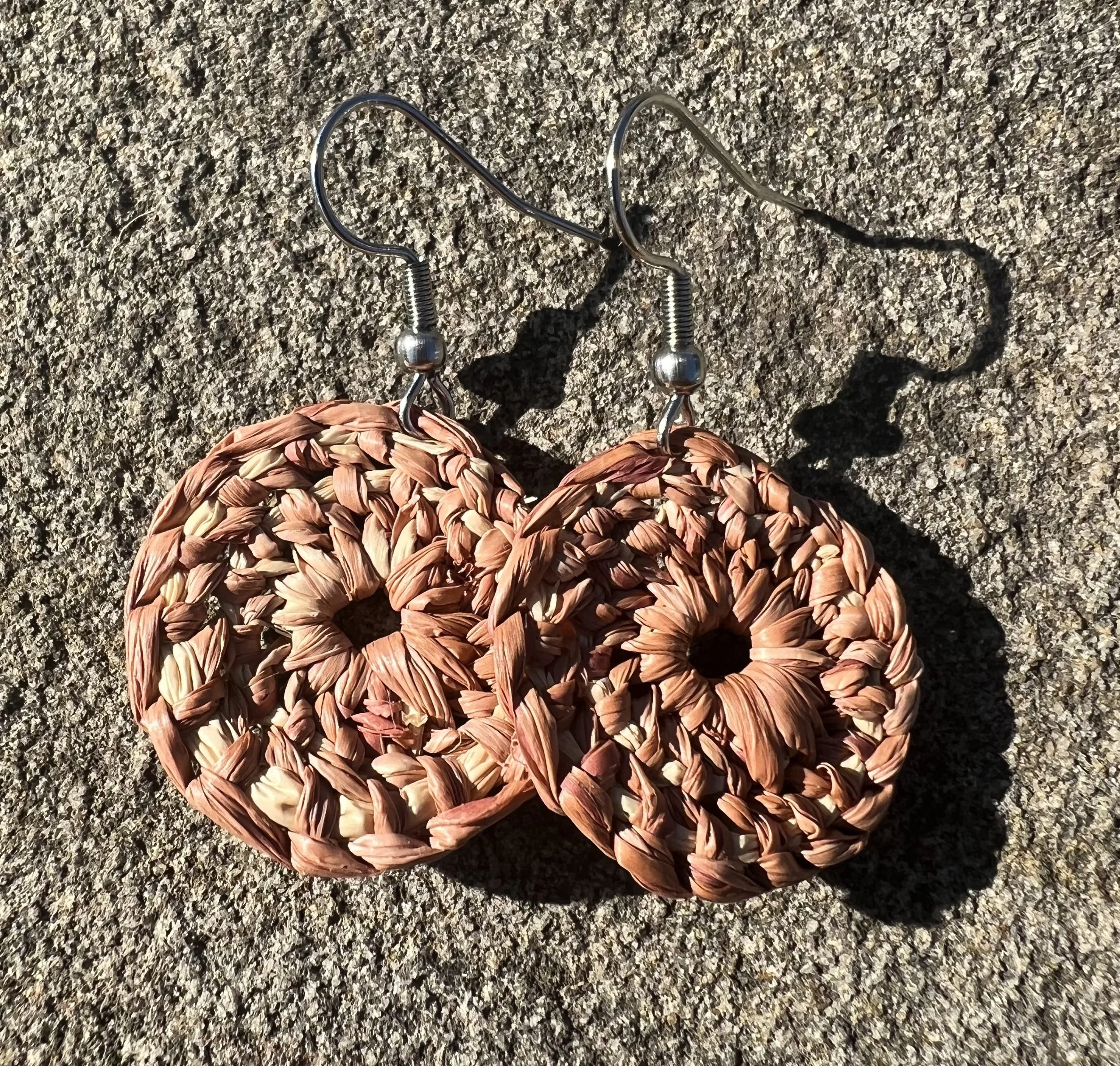 Burnt Umber Woven Earrings
