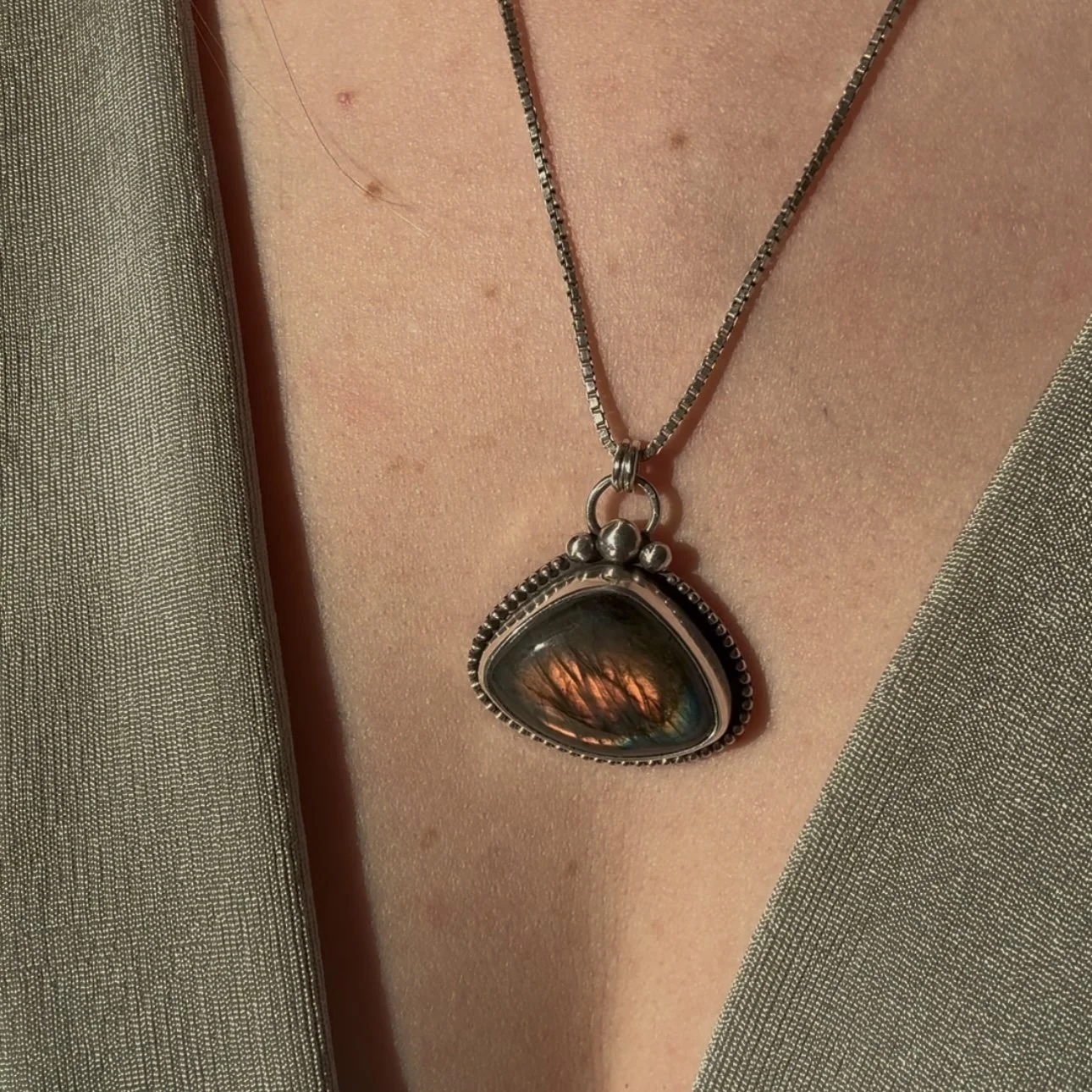 Orange Flash Labradorite