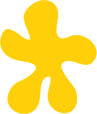 Yellow abstract shape resembling a splash or blob.