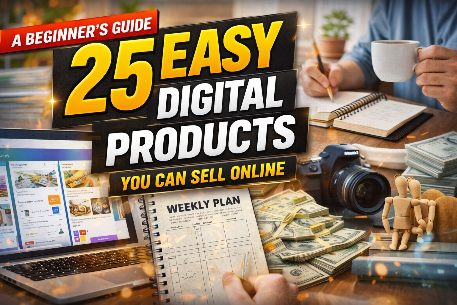 25 Easy Digital Products You Can Sell Online (And Exactly How to Make Each One)