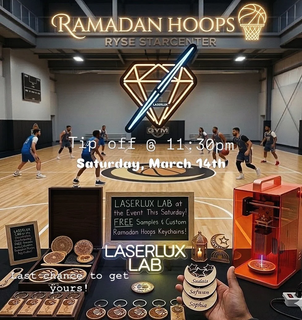 Final Saturday of Ramadan Hoops! Claim your unique 1 of 1 Custom Ramadan hoops keepsake to cherish the season! #keepsakes #trophys #basketball #ramadanhoops #custom