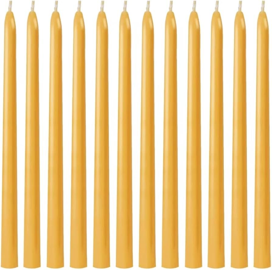 Beeswax Tapered Dinner Candle x12