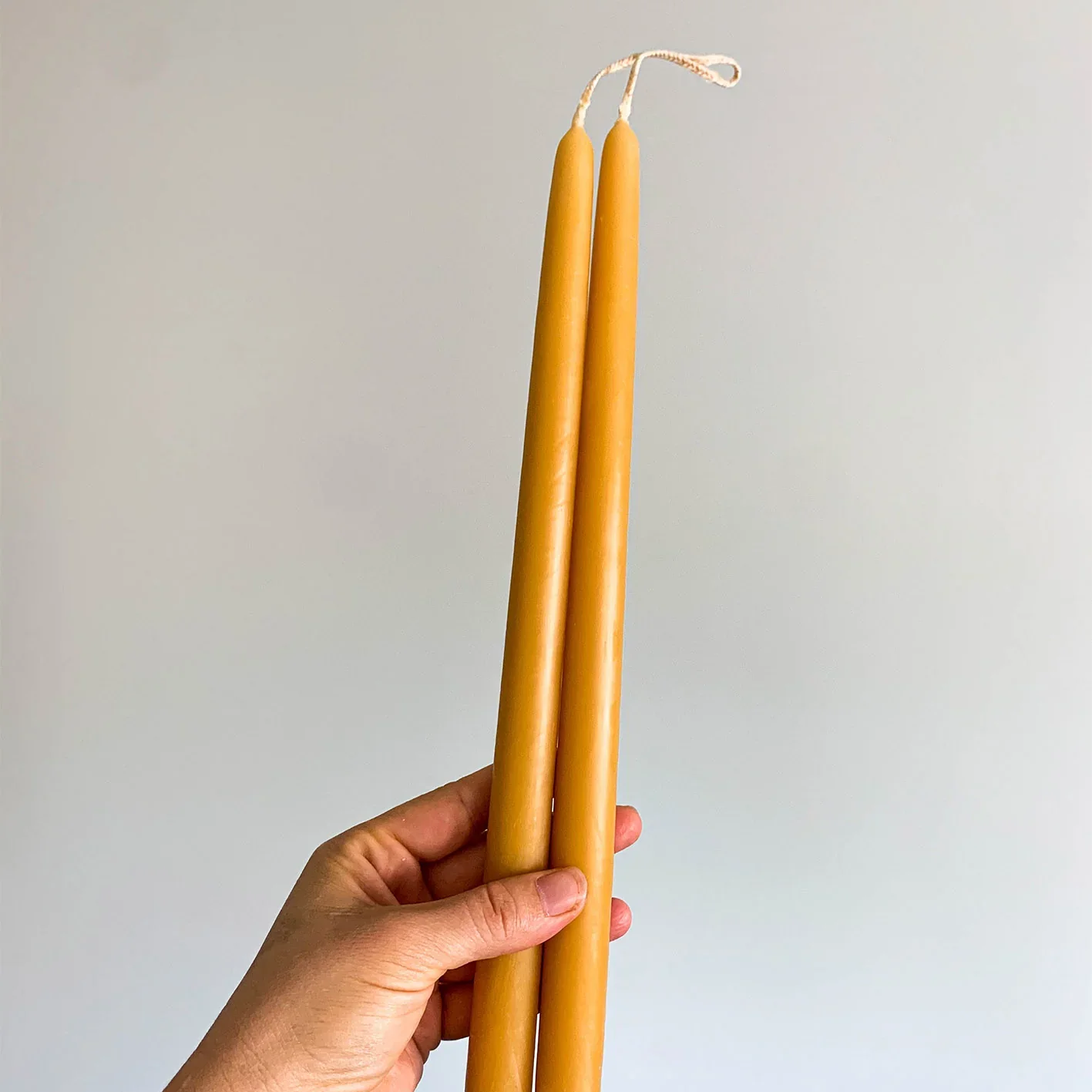 Beeswax - Tapered Dinner Candle x2