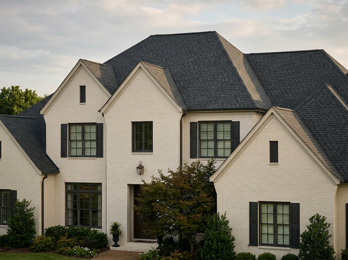 Residential shingle roof on a home in Madison Mississippi