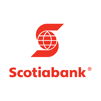 Scotiabank logo with a red stylized 'S' and globe design