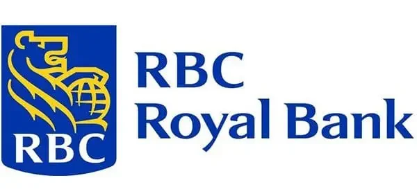 RBC Royal Bank logo featuring a yellow lion with a globe on a blue background and blue text.