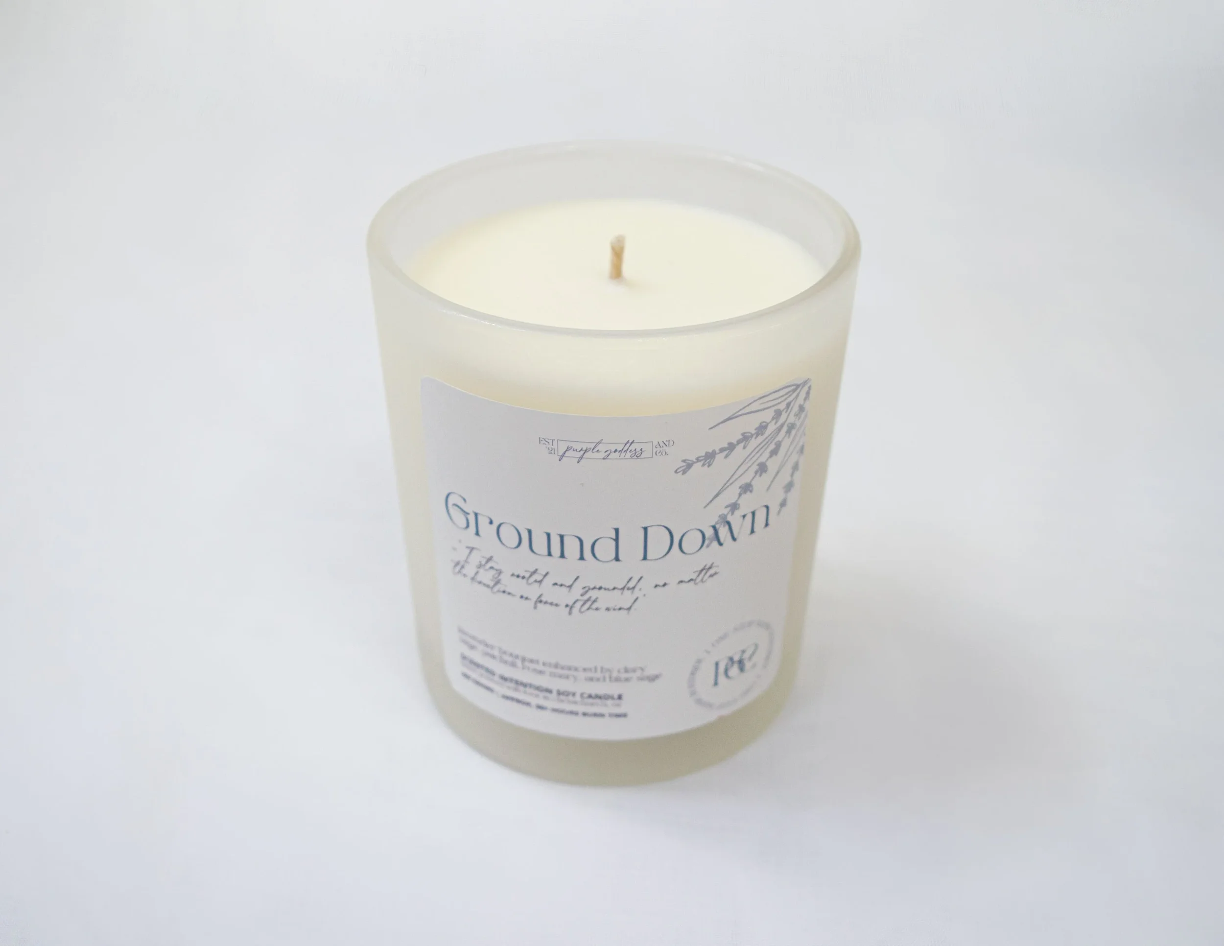 Ground Down 3000g ❁ Lavender & Sage ~ Intention Soy Wax Candle