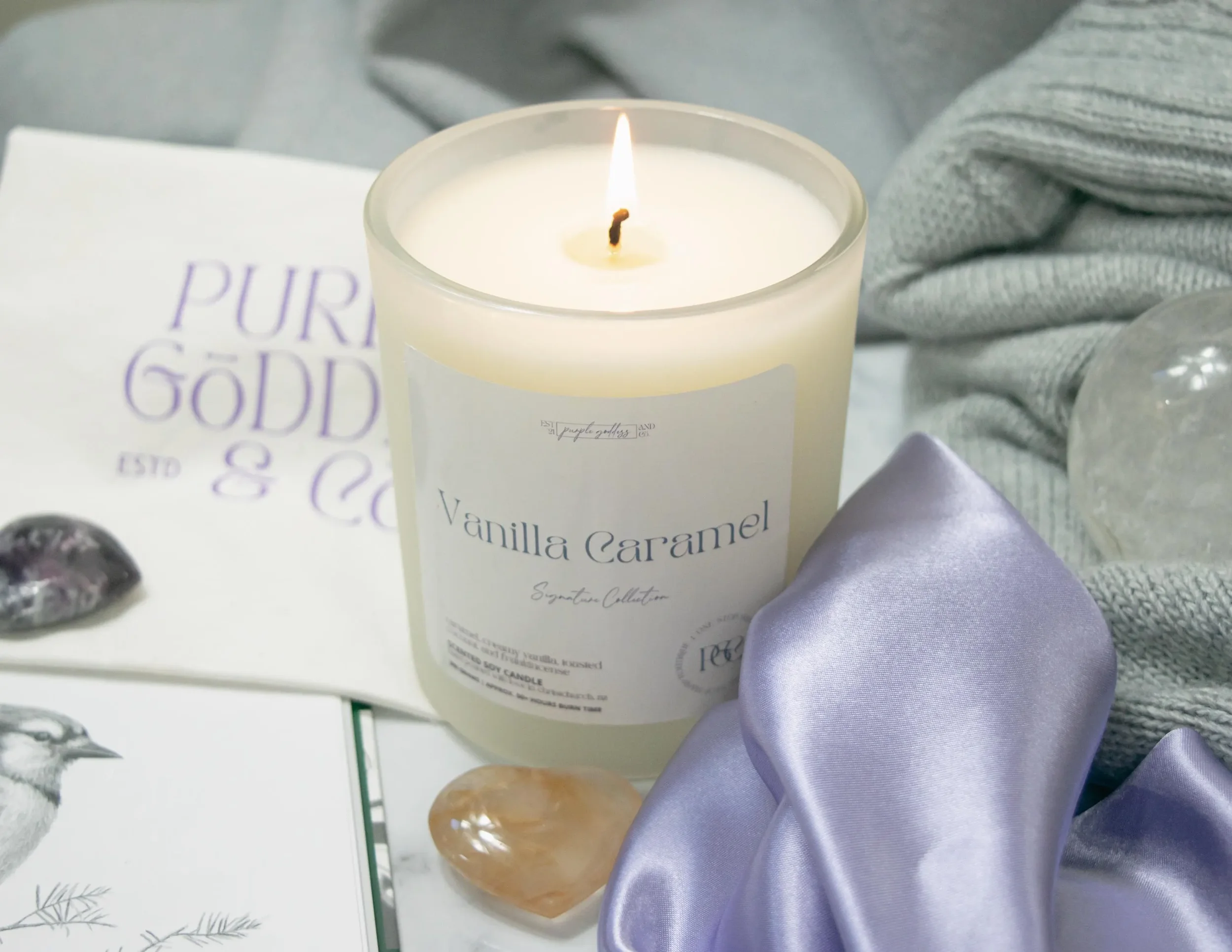 Signature Collection: Vanilla Caramel 250g ~ Reiki Infused Soy Wax Intention Candle