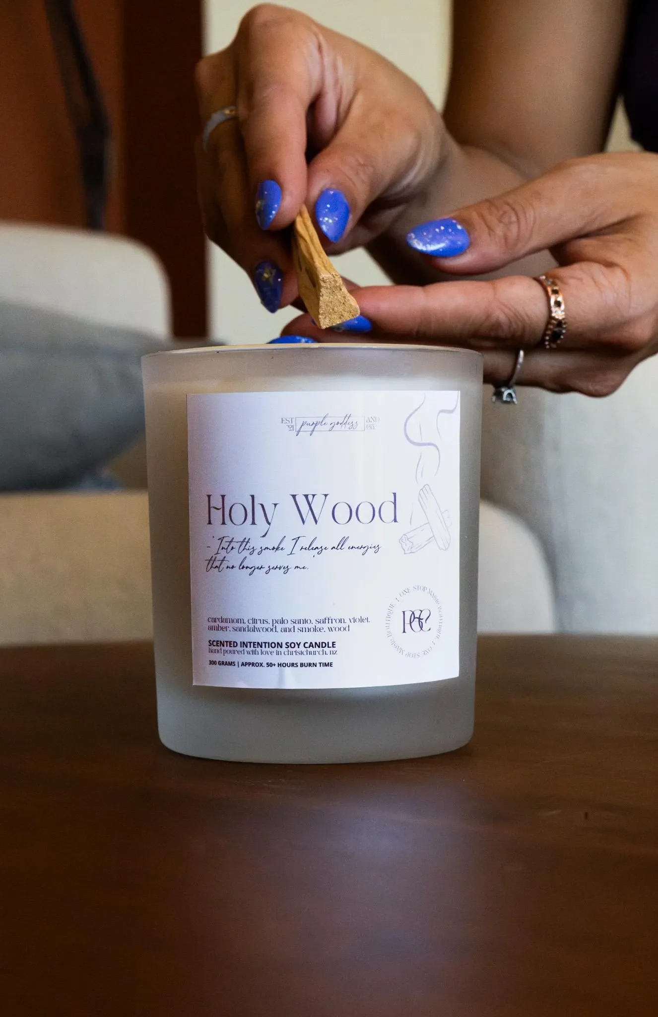 Holy Wood 250g | Palo Santo Reiki Infused Intention Soy Wax Candle