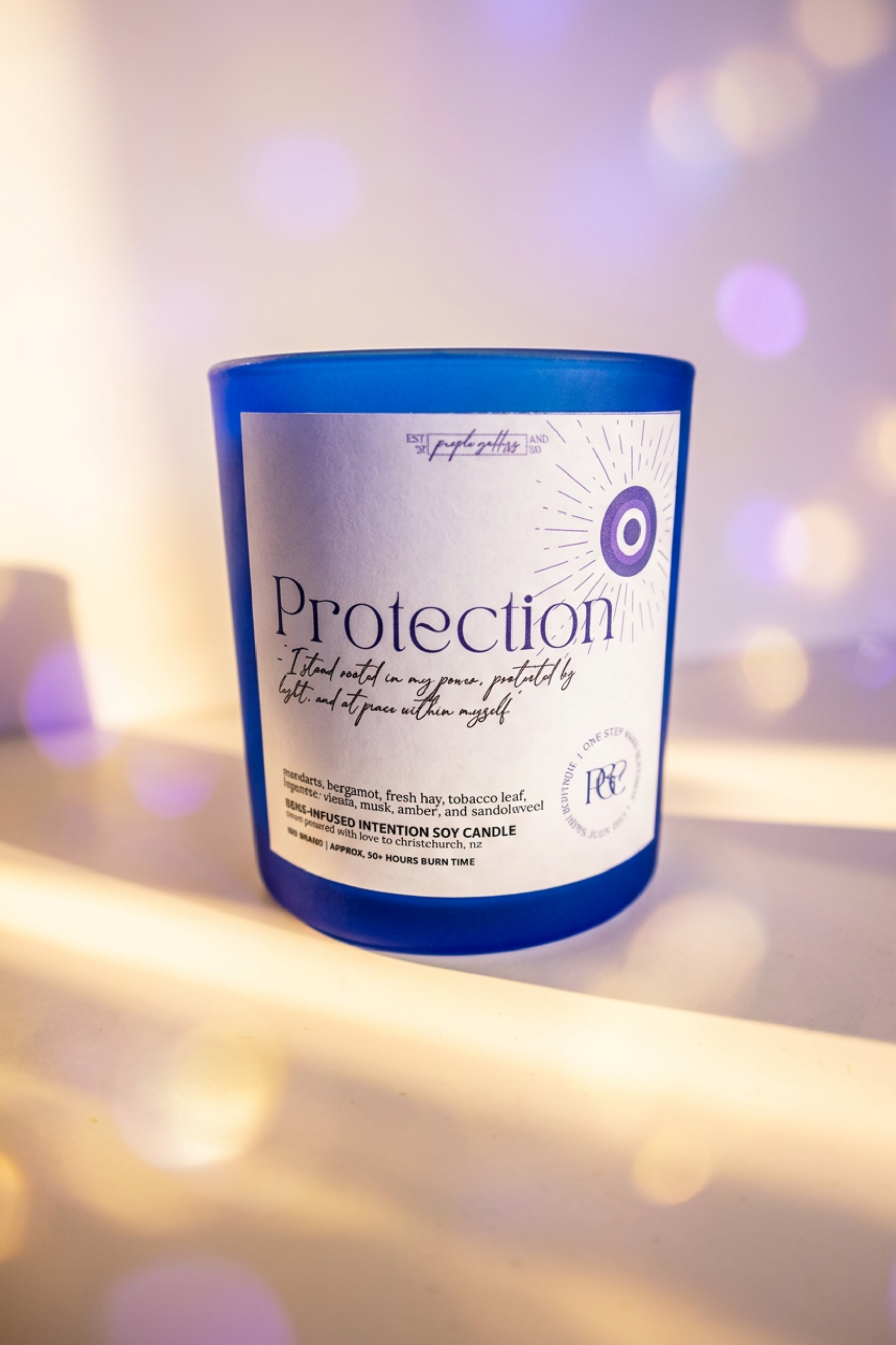 Signature Collection: Protection 250g | Double Vanilla & Sandalwood ~ Reiki Infused Intention Soy Wax Candle