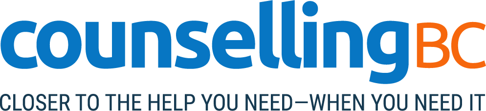 Logo for Counseling BC with the tagline "Closer to the help you need—when you need it".