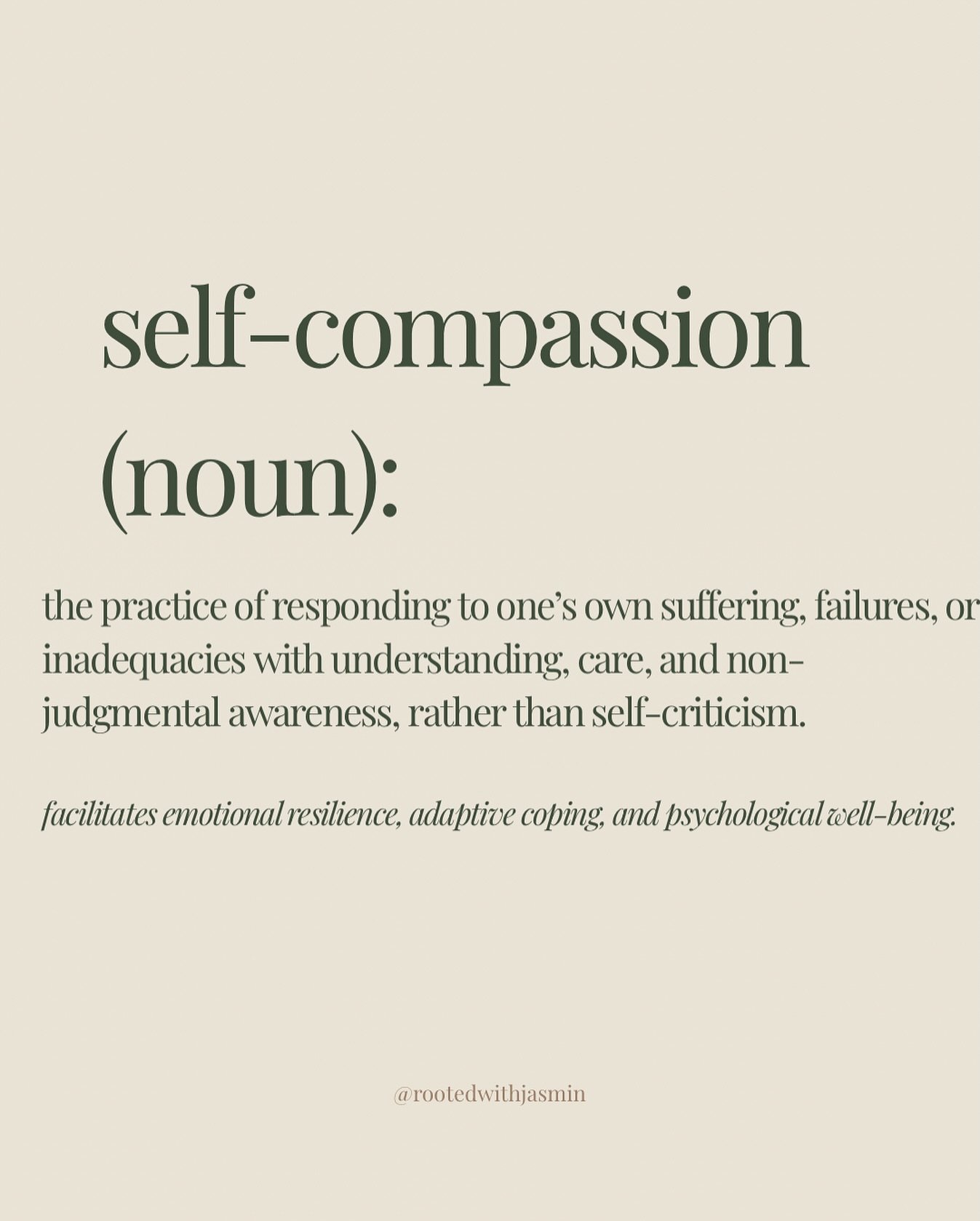 Self-compassion isn&rsquo;t just a nice idea&hellip;it&rsquo;s a clinically supported practice that helps regulate emotions, reduce self-criticism, and improve mental health. 🌿

Treat yourself with the same care you&rsquo;d offer a friend, especiall