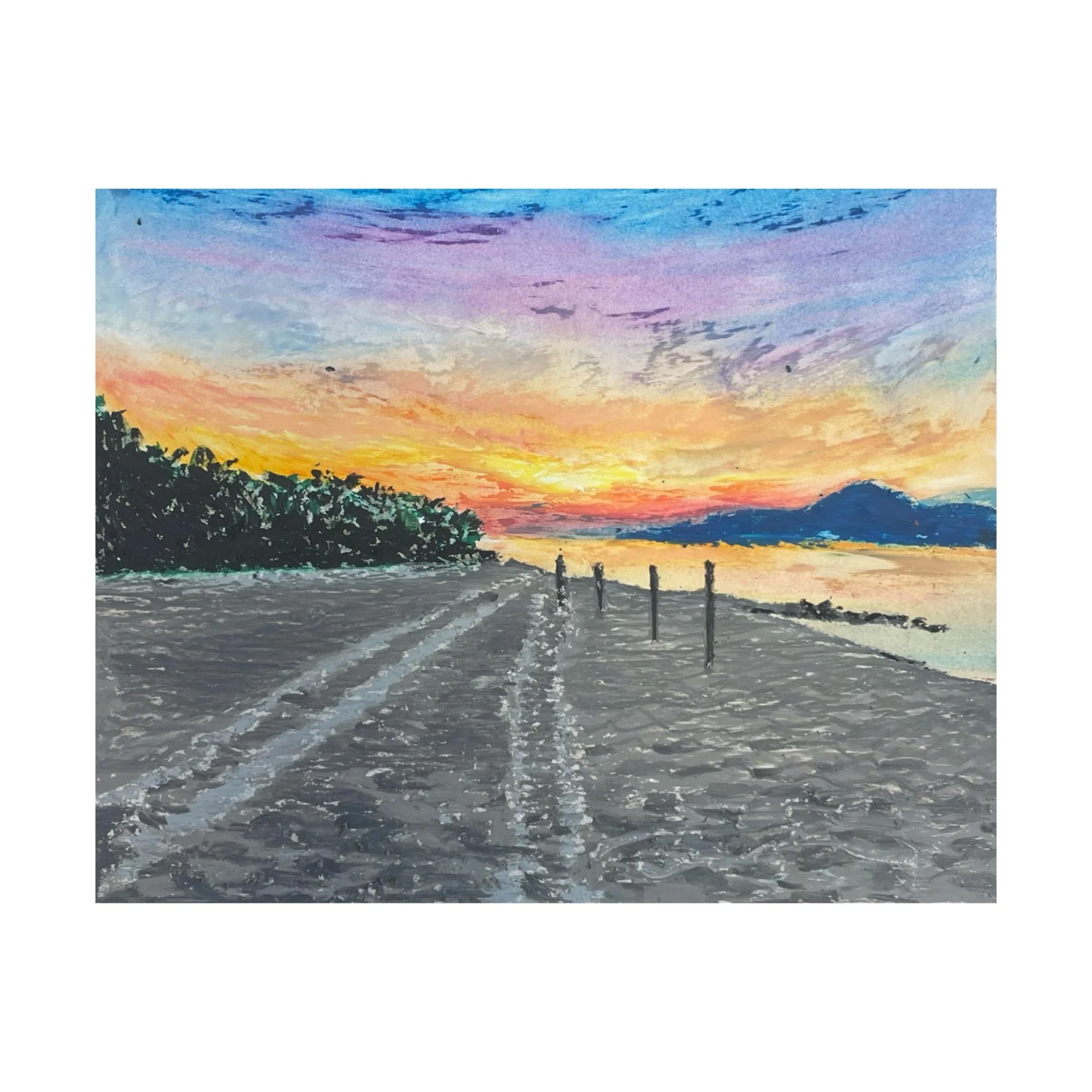 Spanish banks sunset