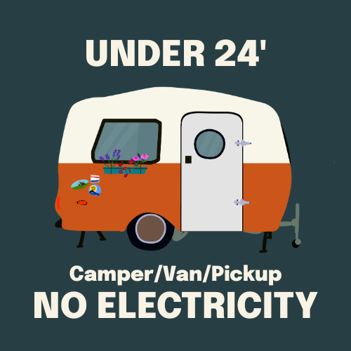 UNDER 24'  Campers/Vans NO ELECTRICITY