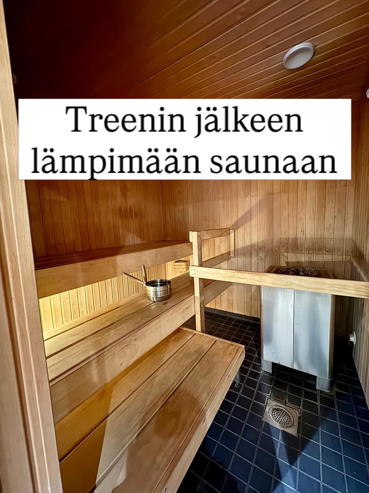 Meilt&auml; l&ouml;yd&auml;t pukuhuoneista l&auml;mpim&auml;t saunat. Voimassa olevalla kulkul&auml;tk&auml;ll&auml; voit k&auml;yd&auml; l&auml;mmittelem&auml;ss&auml; saunassa joka p&auml;iv&auml; klo 05-00. Saunaan p&auml;&auml;see my&ouml;s kunto