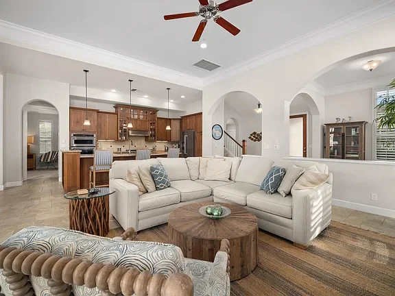 Spacious living room in Unit 47