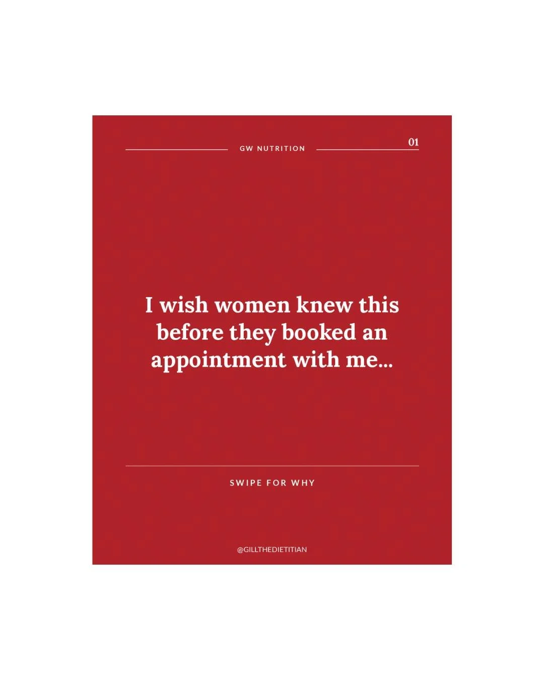 I wish women knew this before they booked an appointment with me.

Almost every woman sits down in my clinic and apologises before we've even started. "I'm sorry." "I know what I should be doing." "I've just got no willpower.