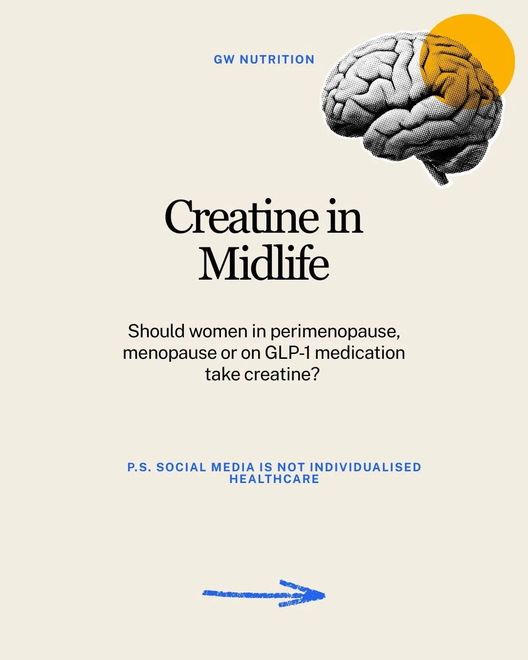 Creatine is one of the most researched supplements available. 

For many women in midlife, it may have a role.

But it's not where I'd start.

My priorities, in order:
 Progressive resistance training
 Adequate protein
 Meeting energy needs
 Sleep an
