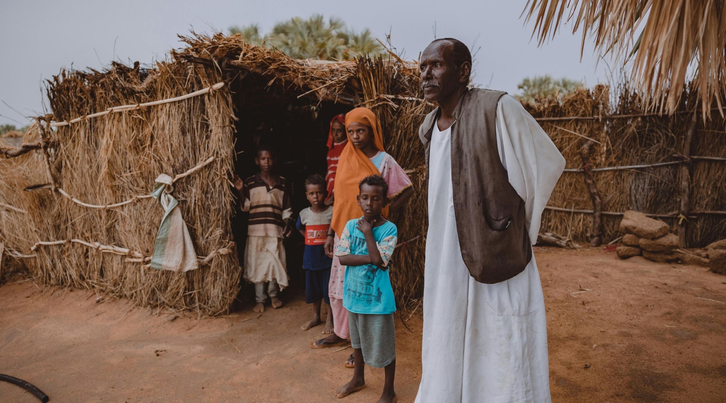 Family in rural Sudan, Africa