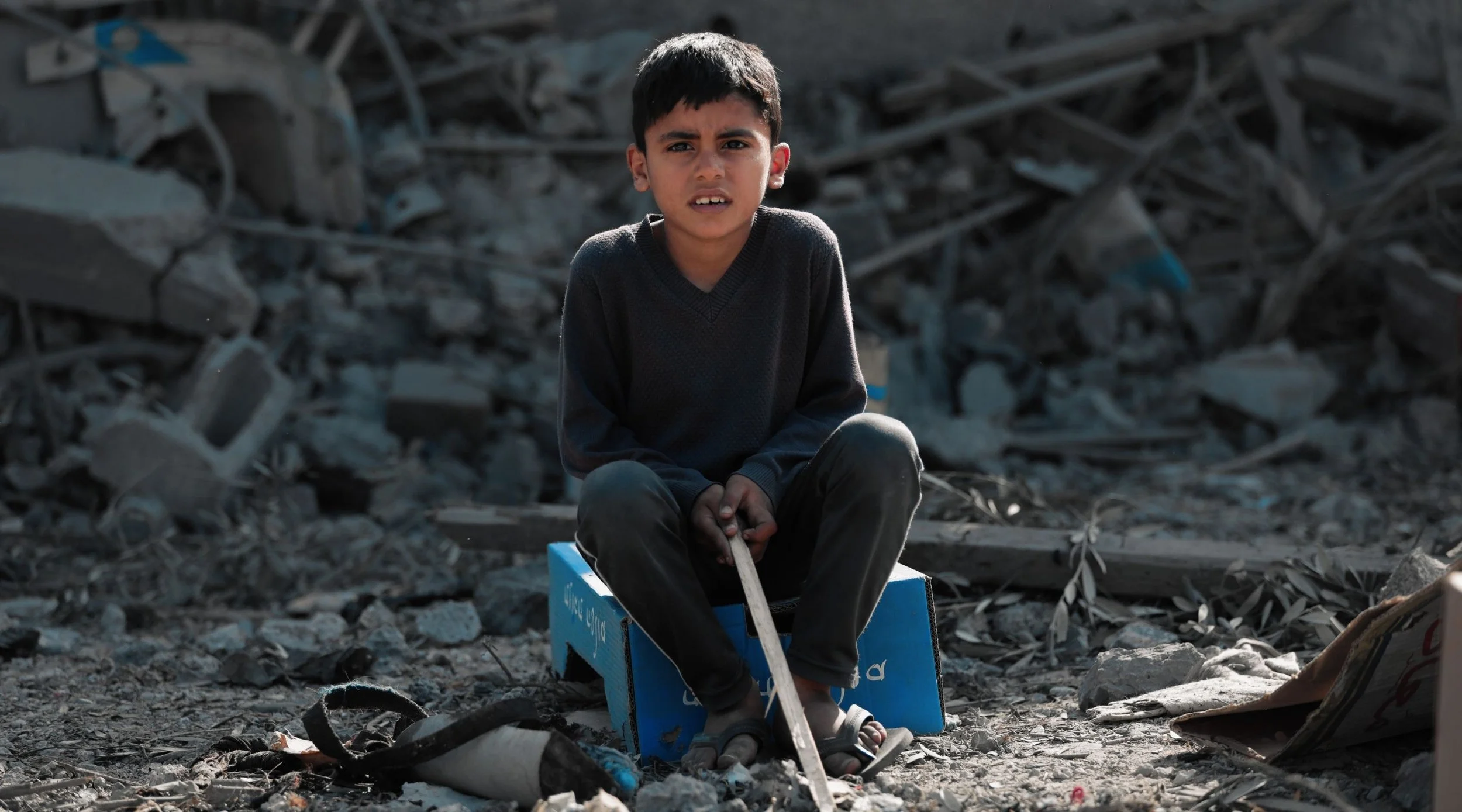 A boy in Gaza