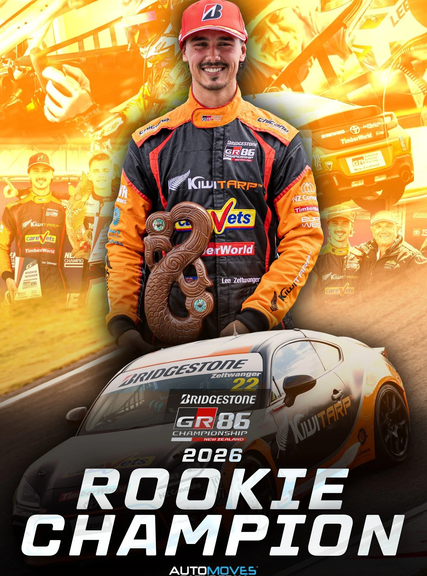 @leezeltwangermotorsport is your 2026 GR86 Rookie Champion!

An impressive rookie season has Lee winning the rookie championship with one round to spare! Winning the prestigious Brooklyn Horan Rookie of the Year Trophy with a prize of racing at the B
