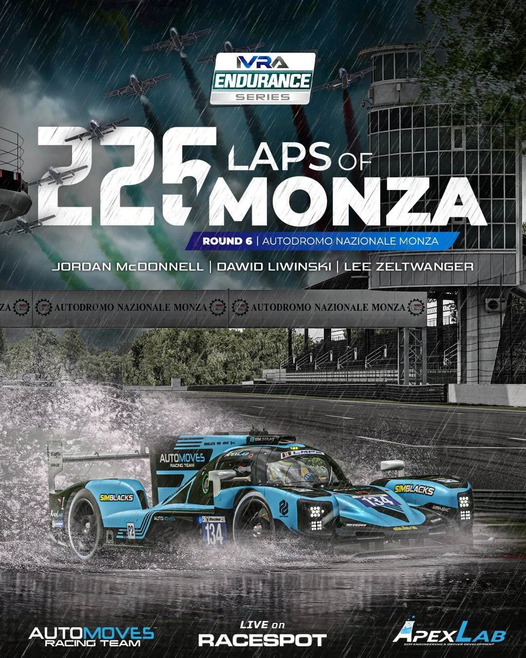 225 LAPS OF MONZA!

This weekend we return to the @ivraleague The forecast is looking pretty rough with some bad weather to hit the circuit. Testing conditions for our drivers as they look to return in race winning form. 

Watch the action live on Ra