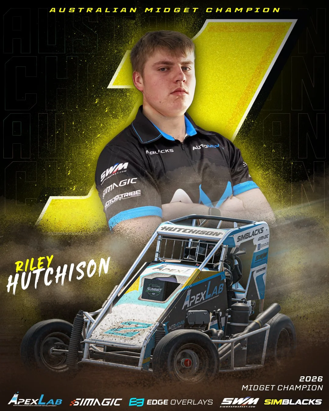 RILEY HUTCHISON IS YOUR NEW AUSTRALIAN MIDGET CHAMPION!

Automoves Racing Team's Riley Hutchison takes the glory at this years Australian Midget Championship hosted by DML - Dirt Midget League &amp; Summit Midget Series! 

Winning his prelim night in
