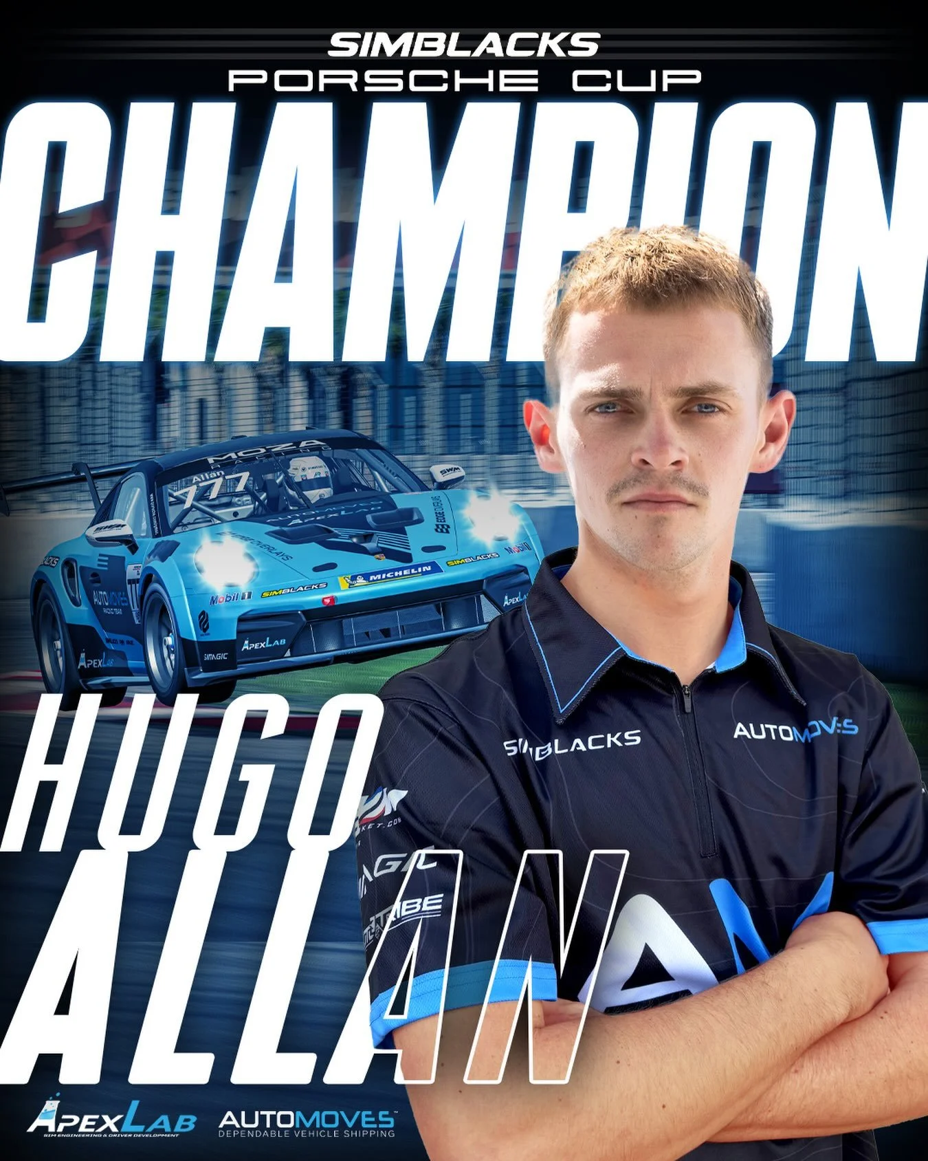 🏆 SIMBLACKS PORSCHE CUP CHAMPIONS 🏆

A huge congratulations to @hugoallan._ on winning the SimBlacks Porsche Cup Championship!

Against fierce competition from some of the best drivers and teams in the field, Hugo put together an outstanding season