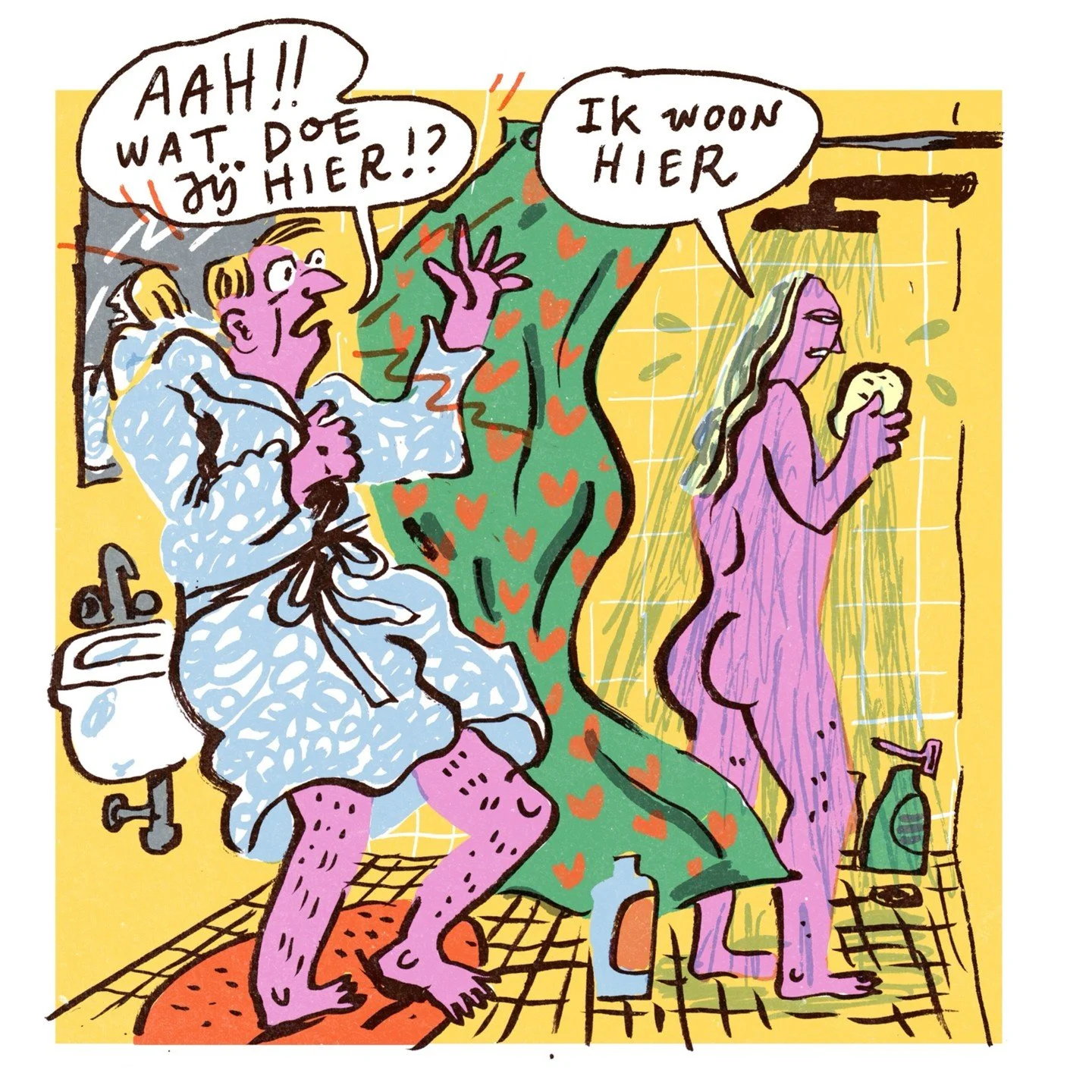 Achter elke illustratie, zitten minstens 2 afgekeurde schetsen! Zie hier hoe dat werkt #illustratie #illustratorlife #drawing #editorialillustration #instaillustration