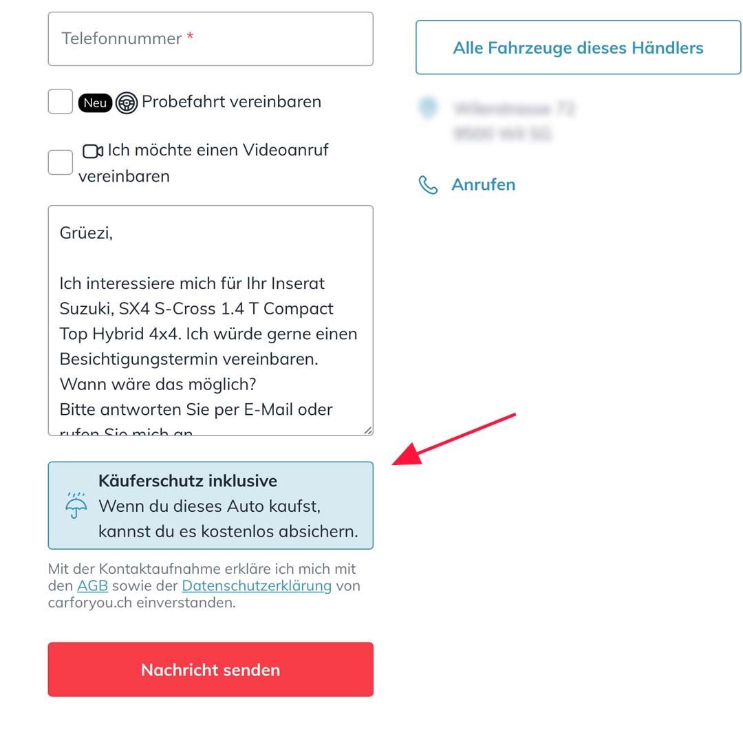 Reminder to claim insurance in case of conversion