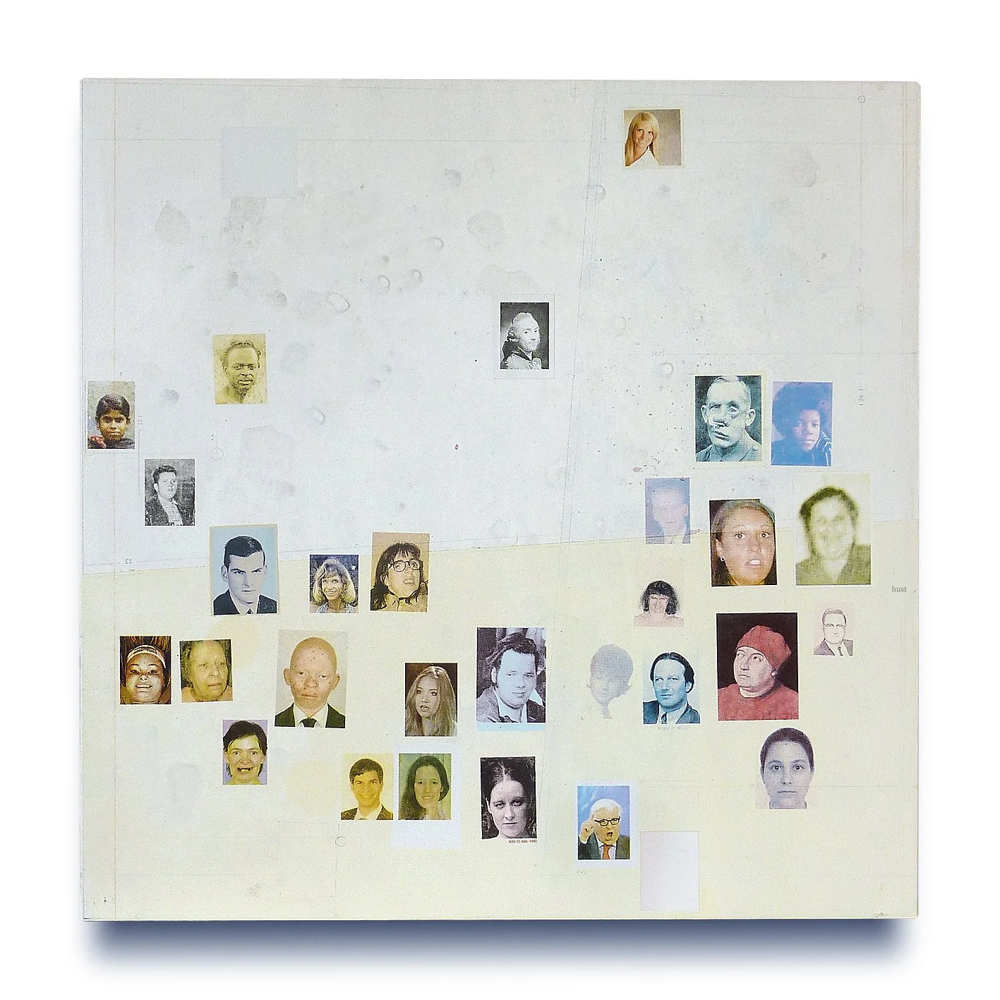 Menschensammlung
Serigrafi og lak på markisestof, 55 x 55 cm, 2017
