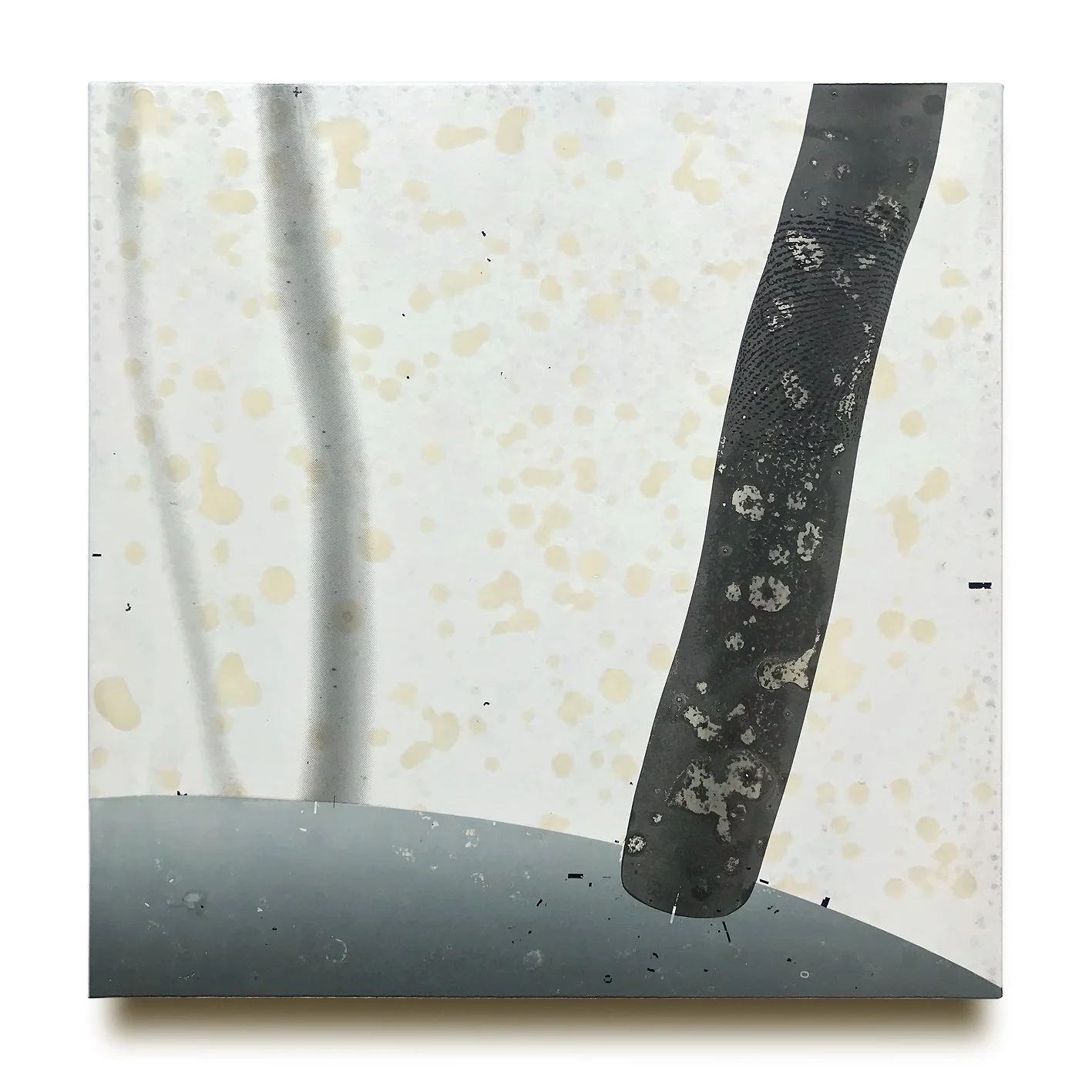 Meine wachsenden Haare
Bandingsteknik og lak på markisestof, 55 x 55 cm, 2024
