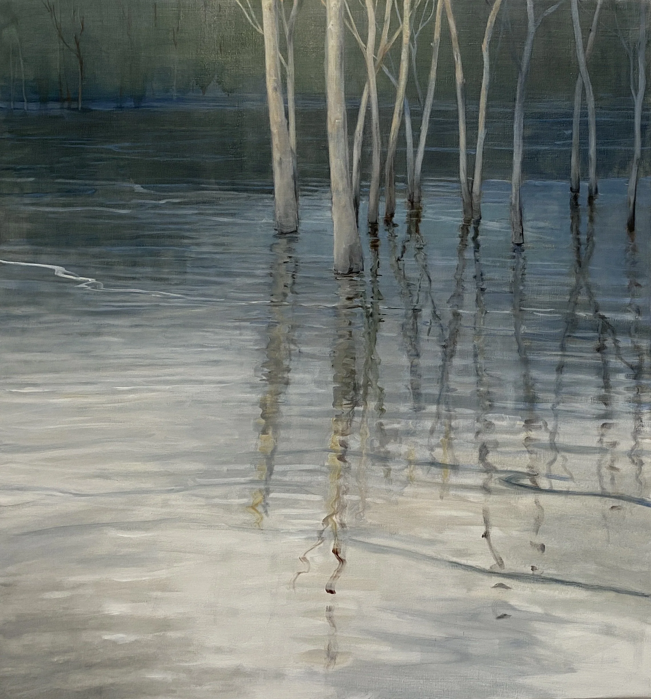 Højvande
Olie på lærred, 140 x 130 cm, 2025