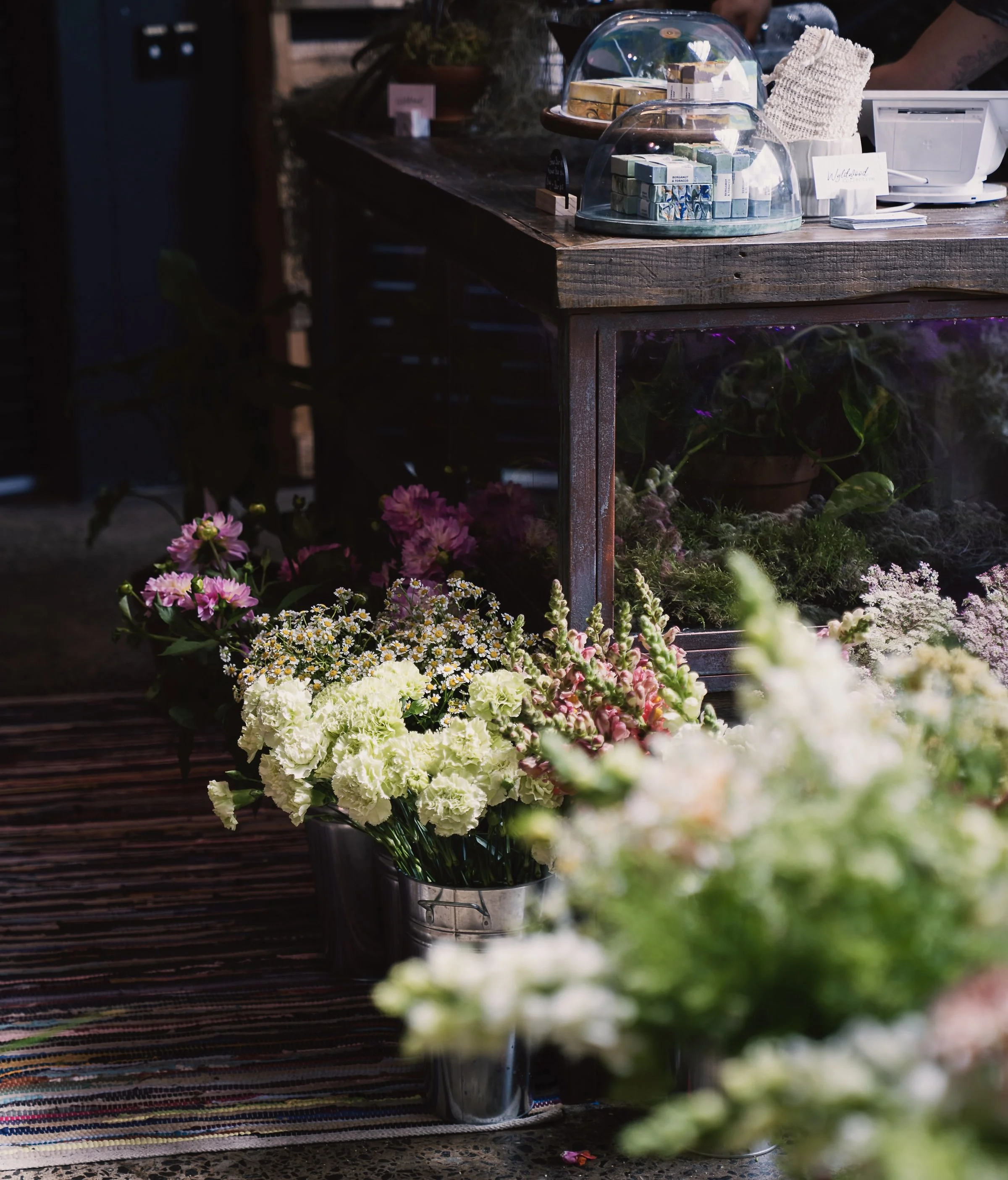 Interior of Wyldwood Collective florist and creative space in Kirribilli