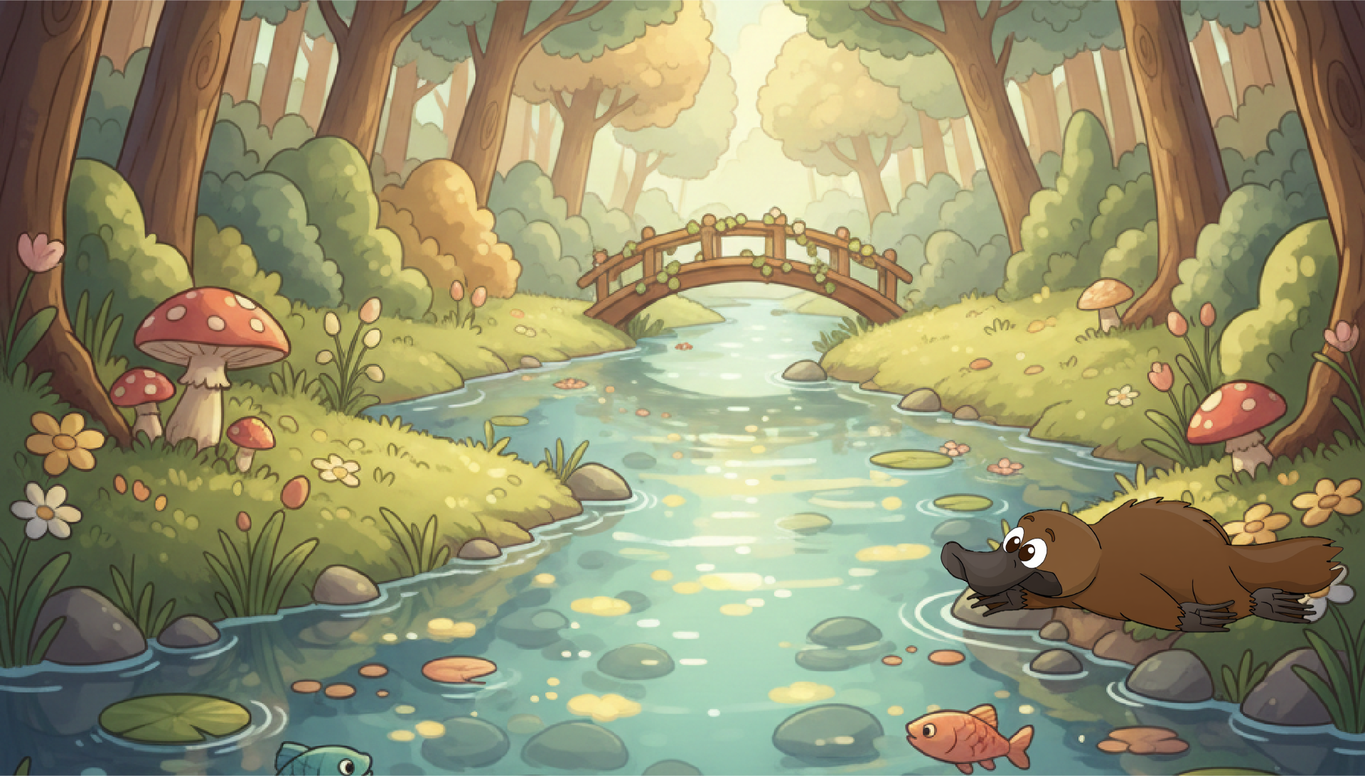 Platypus in stream.png