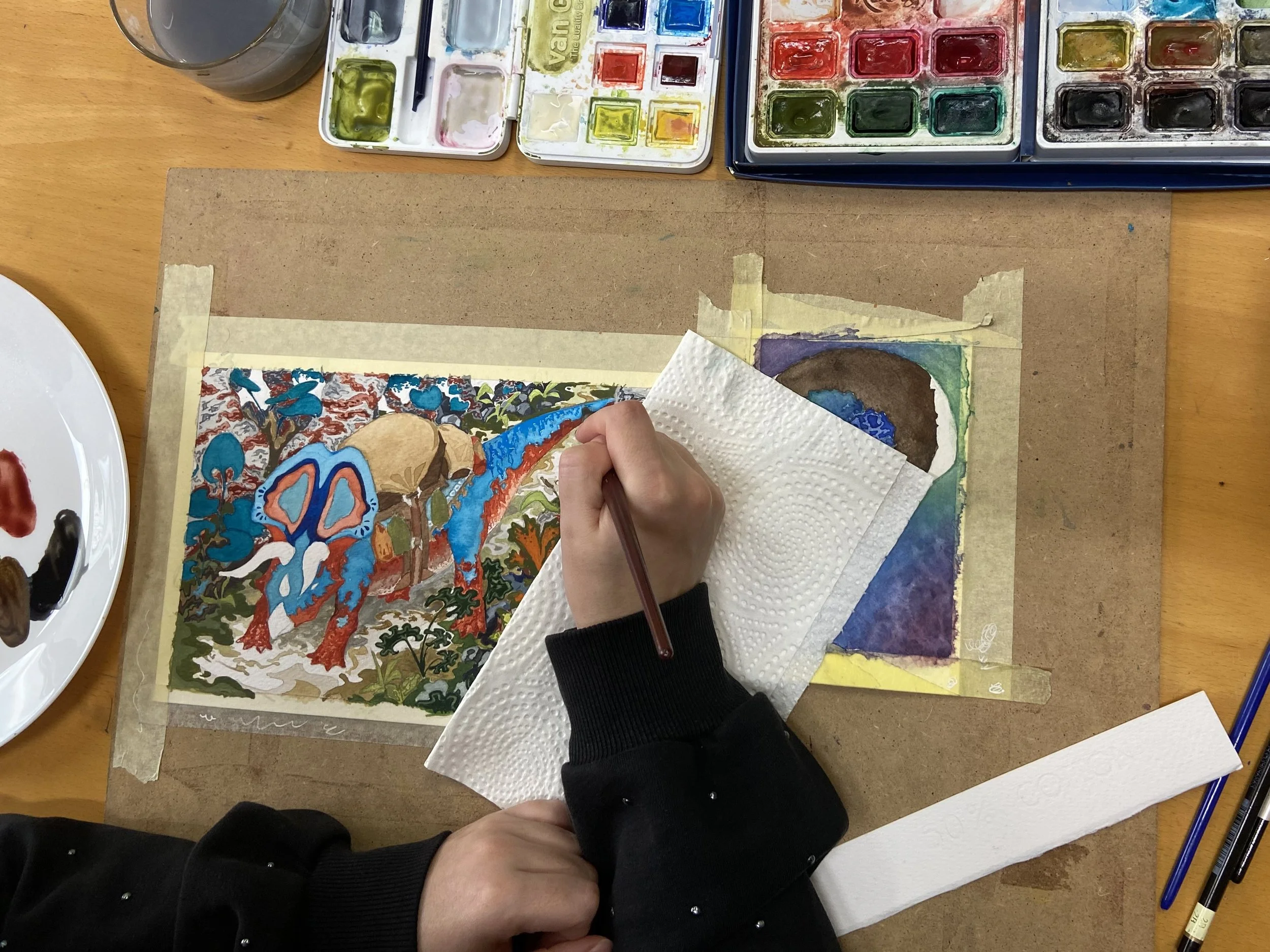 Slikanje s tehniko akvarela