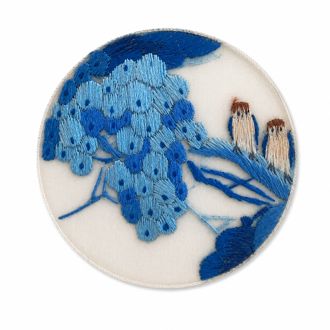 YNX-EMB-012_blue-hydrangea-and-twin-birds-round-embroidery-wall-art.png