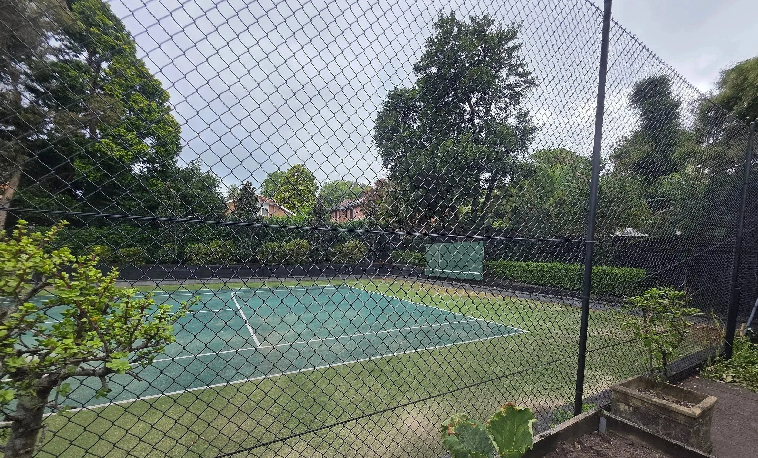 Tennis Court Landscaping Wahroonga home