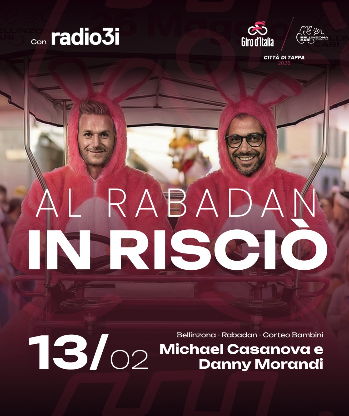 Risciò rosa al corteo dei bambini