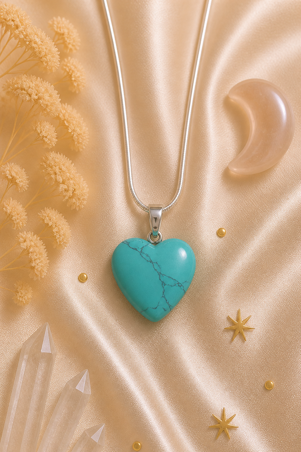 Turquoise Heart Pendant – Positivity • Protection • Emotional Balance