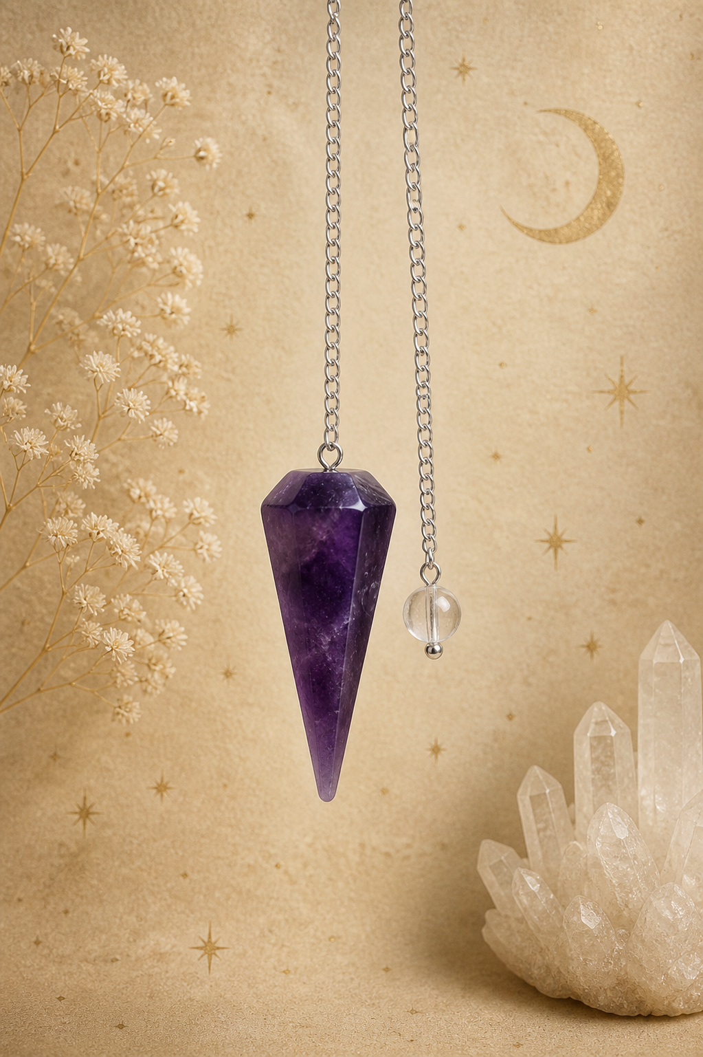 Amethyst Pendulum — Protection • Clarity • Intuition