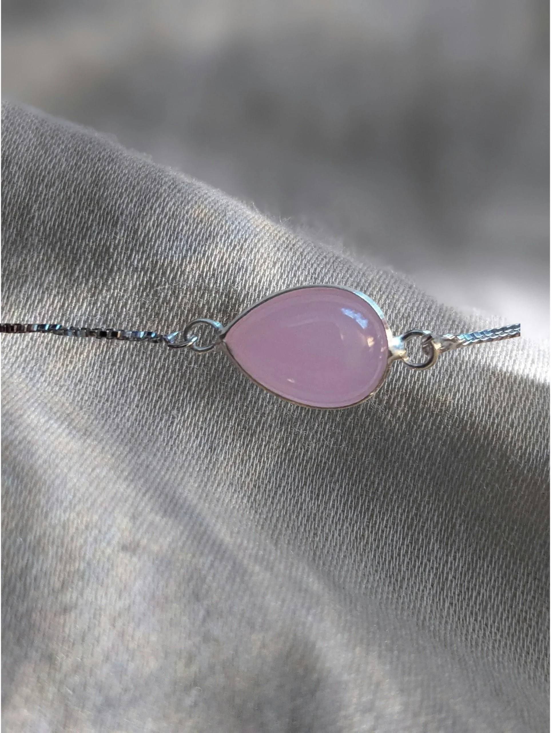 Rose Quartz Sterling Slider Bracelet — Compassion • Self-Love • Heart Awakening