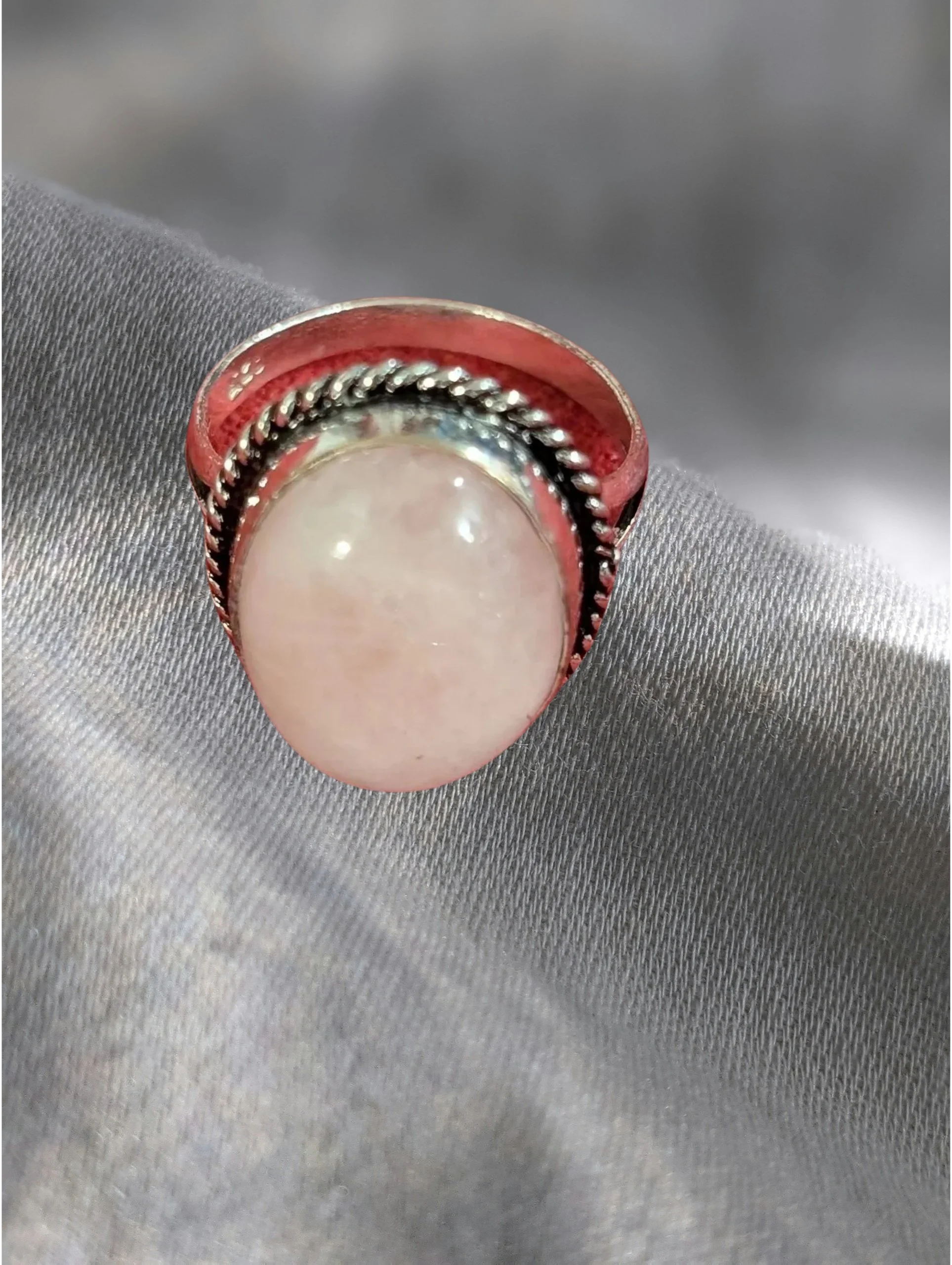 🌹💗 Rose Quartz Filigree Sterling Silver Ring  Love • Emotional Healing • Grace • Self-Worth 💗🌹