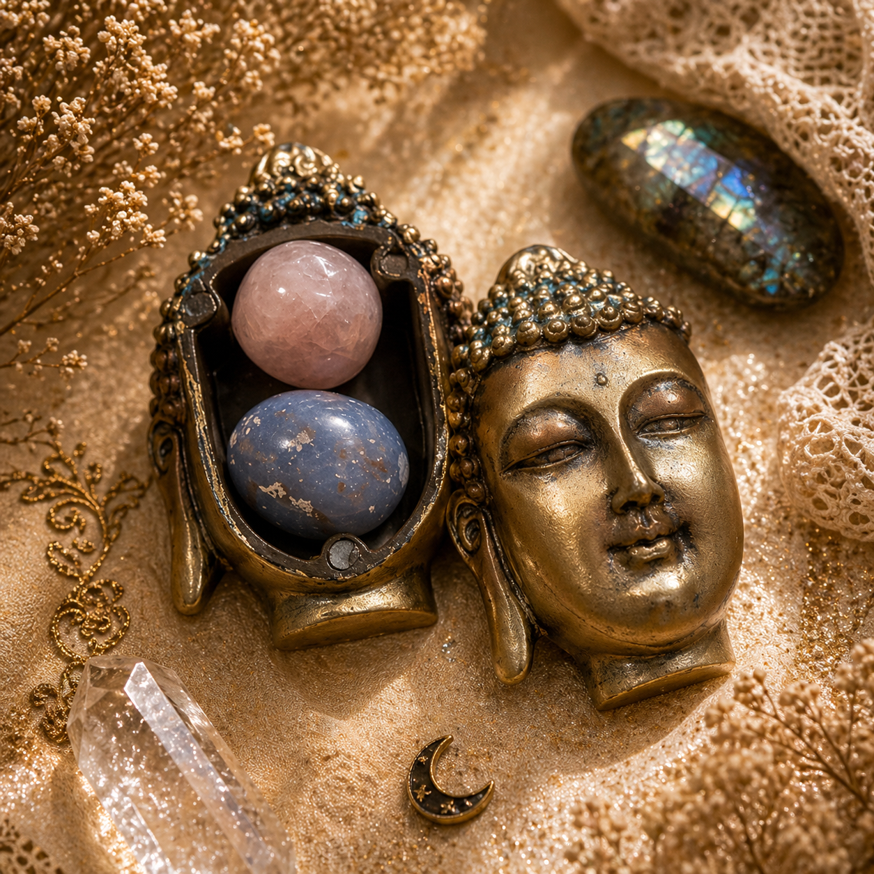 Buddha Head Hidden Trinket Box