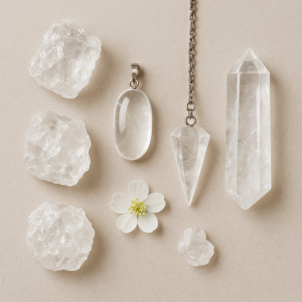 Clear Quartz
Clarity • Amplification • Energy – Pendants, towers, carvings & crystals