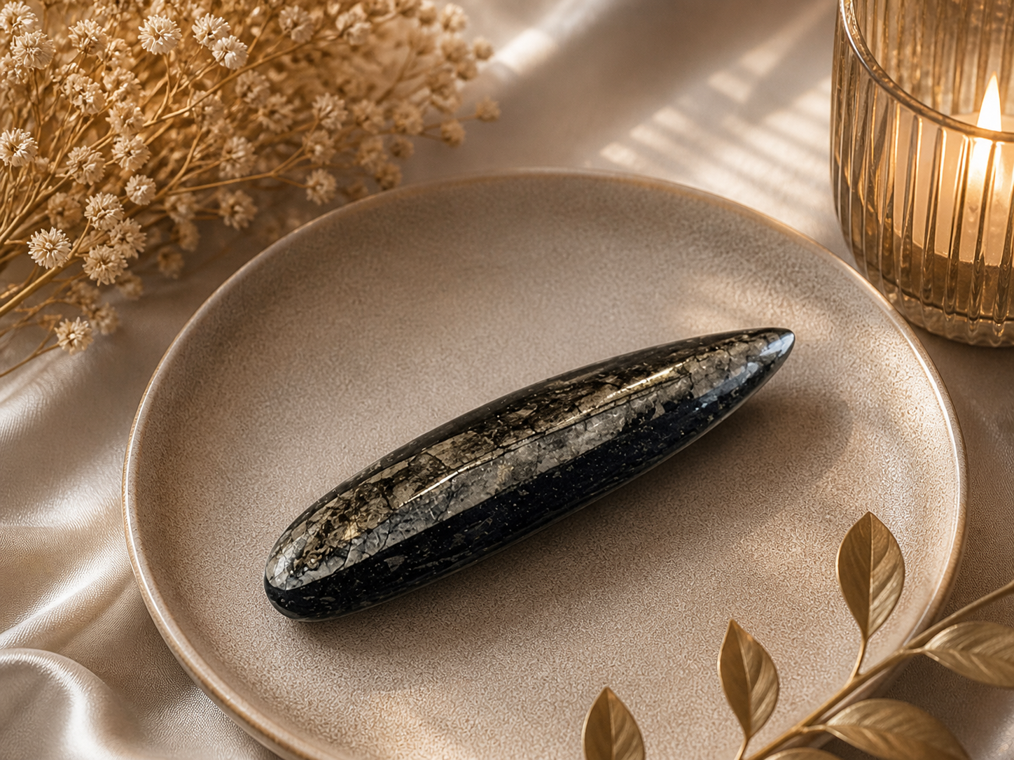 Orthocera Fossil Plate – Vitality, Grounding & Ancient Wisdom