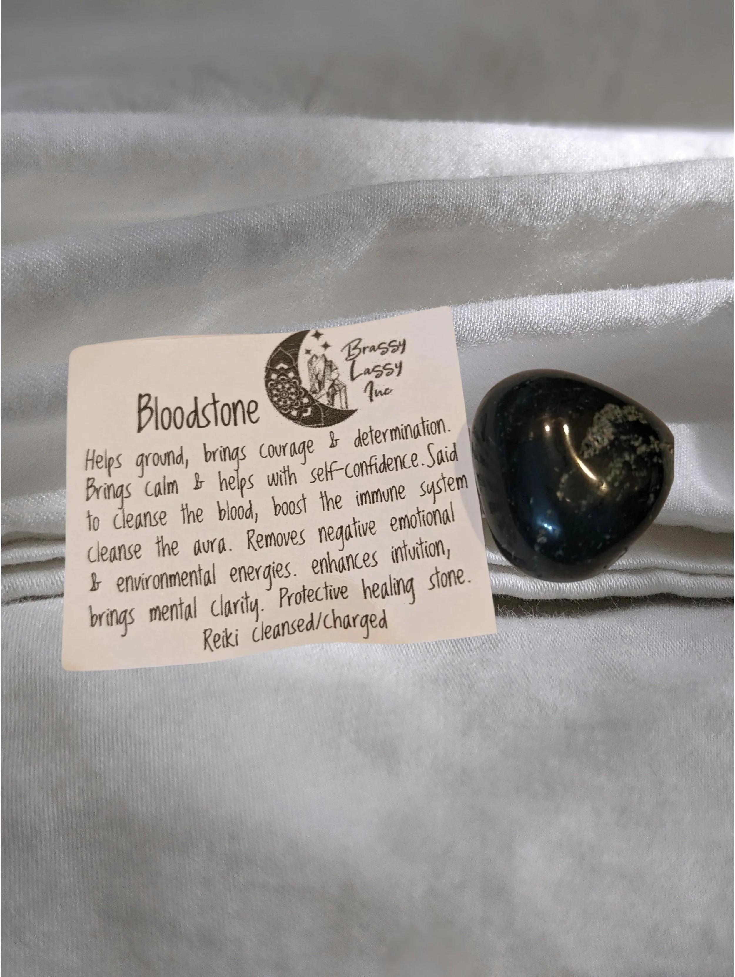 Bloodstone (Strength • Emotional Balance • Spiritual Renewal)