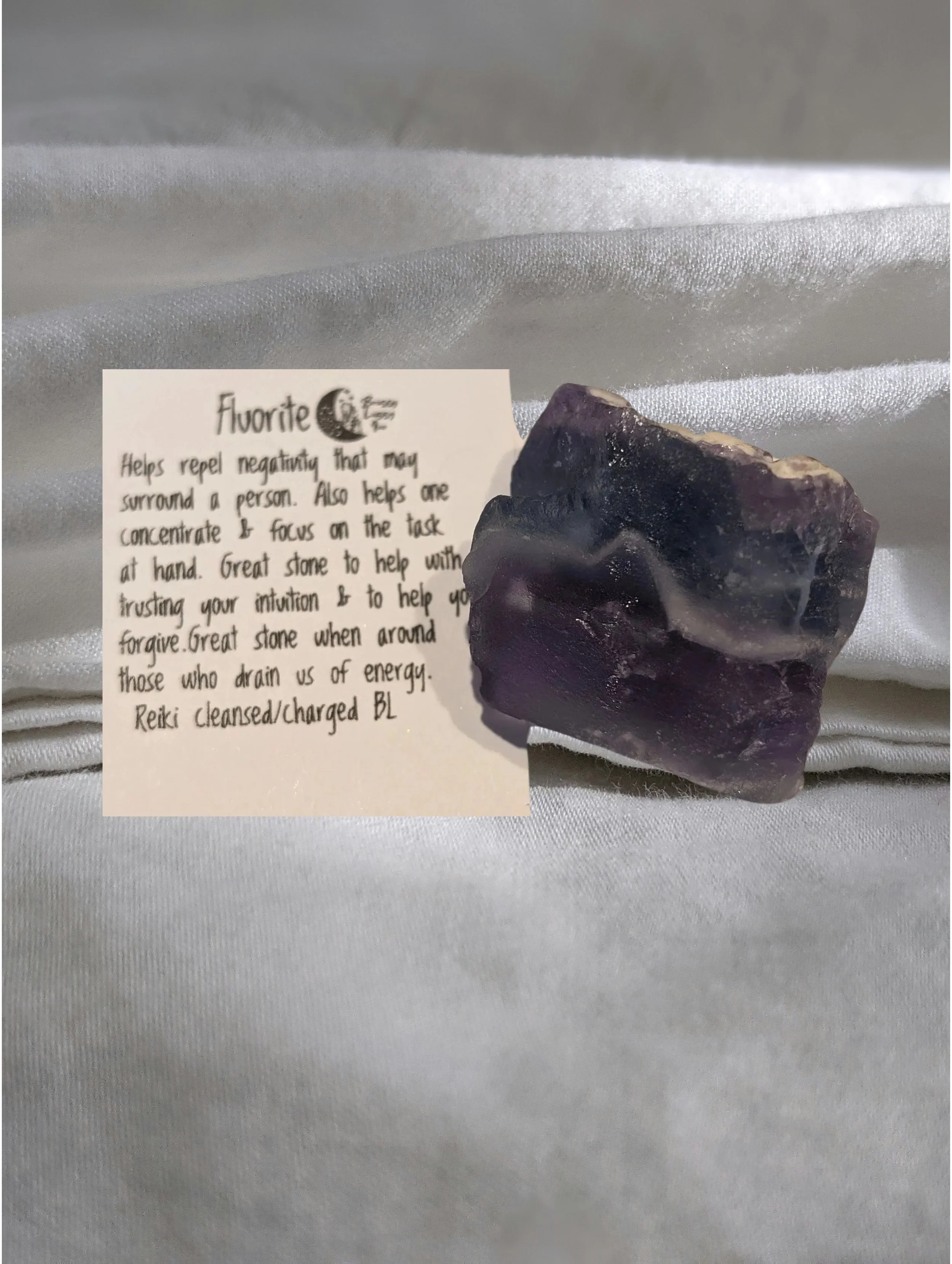 Fluorite Raw- Mental Clarity • Energy Clearing • Decision-Making