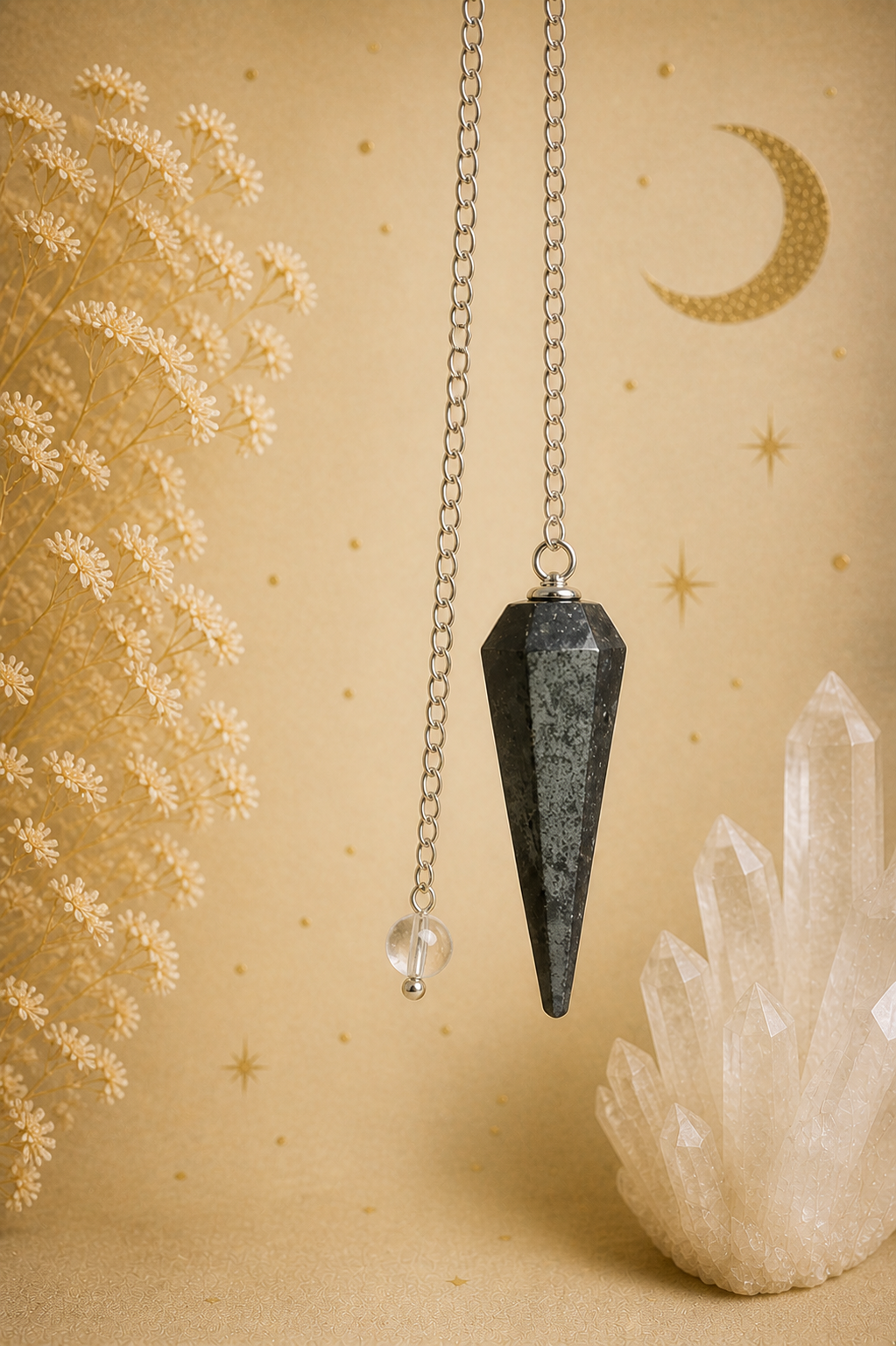 Hematite Pendulum – Reiki‑Charged for Grounding & Focus